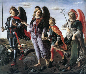  Francesco Botticini The Three Archangels with Tobias - Art Print