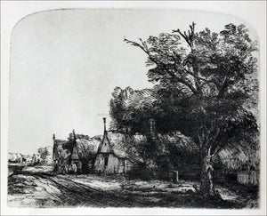  Rembrandt Van Rijn The Three Cottages - Art Print