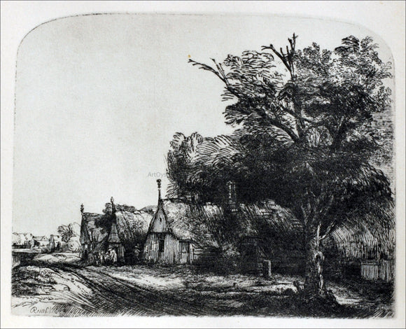  Rembrandt Van Rijn The Three Cottages - Art Print