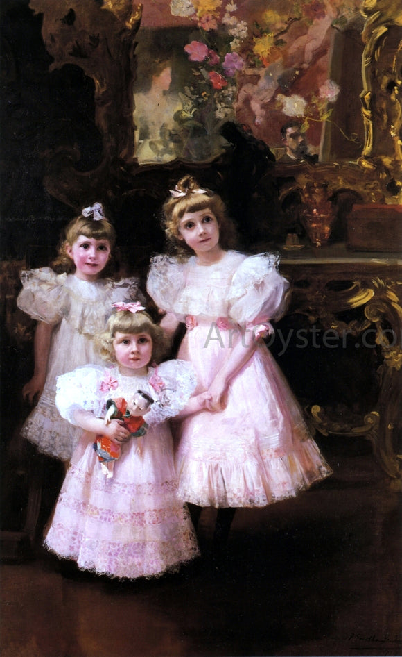  Joaquin Sorolla Y Bastida The Three Errazuriz Sisters - Art Print