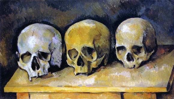  Paul Cezanne The Three Skulls - Art Print