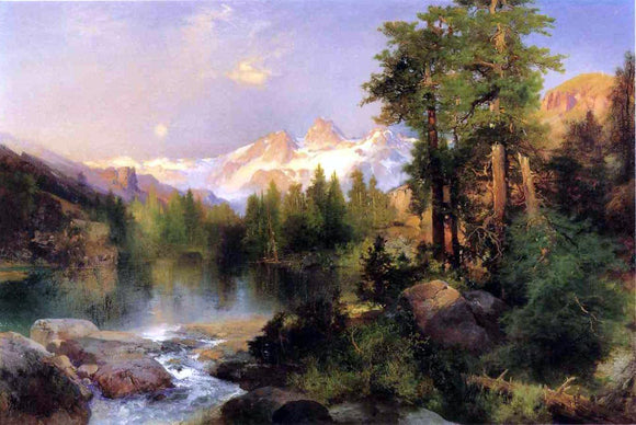  Thomas Moran The Three Tetons - Art Print