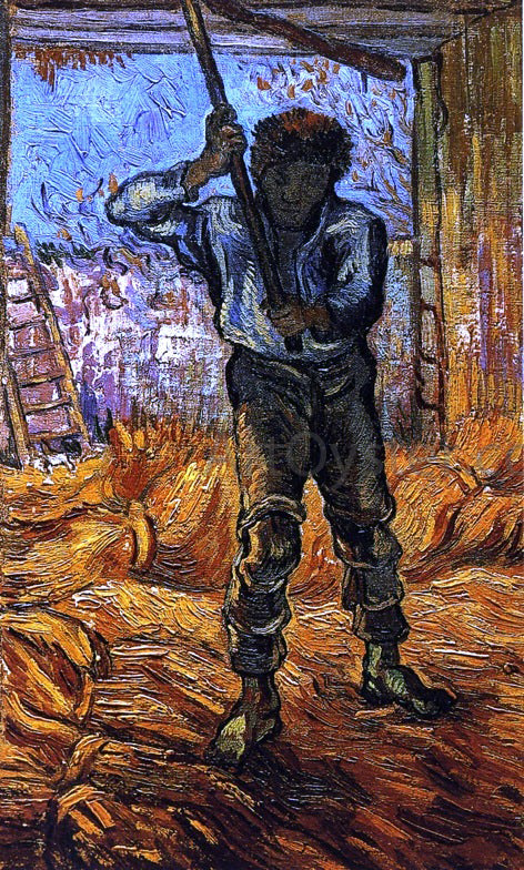  Vincent Van Gogh The Thresher (after Millet) - Art Print