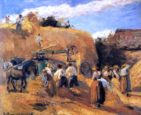  Camille Pissarro The Threshing Machine - Art Print