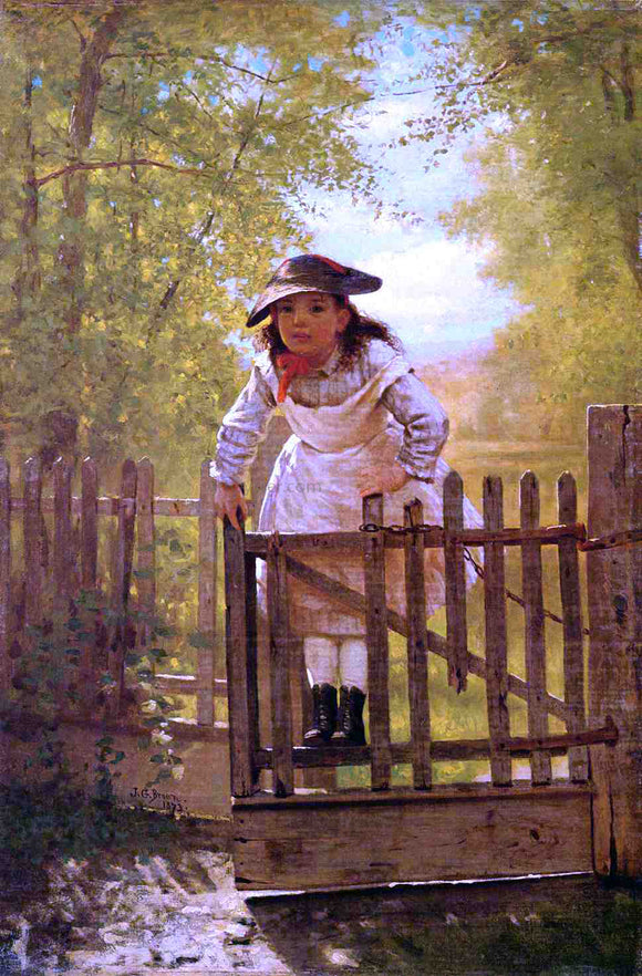  John George Brown A Tomboy - Art Print