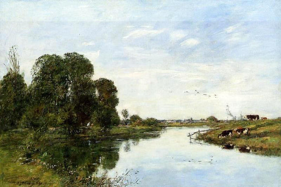  Eugene-Louis Boudin The Toques at Saint-Arnoult - Art Print