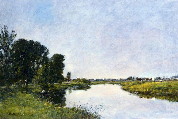  Eugene-Louis Boudin The Touques at Saint-Arnoult - Art Print