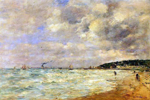  Eugene-Louis Boudin The Tourgeville Shores - Art Print