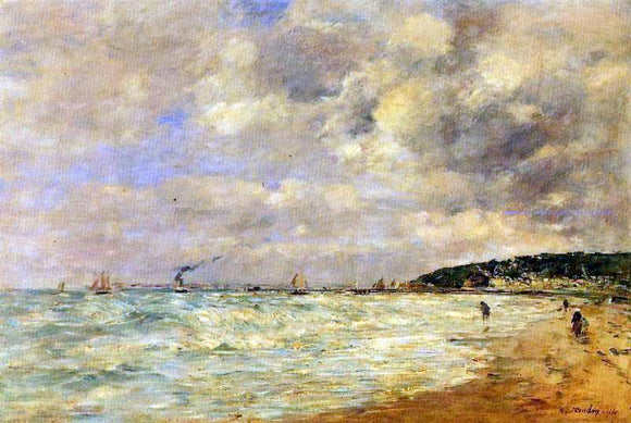  Eugene-Louis Boudin The Tourgeville Shores - Art Print