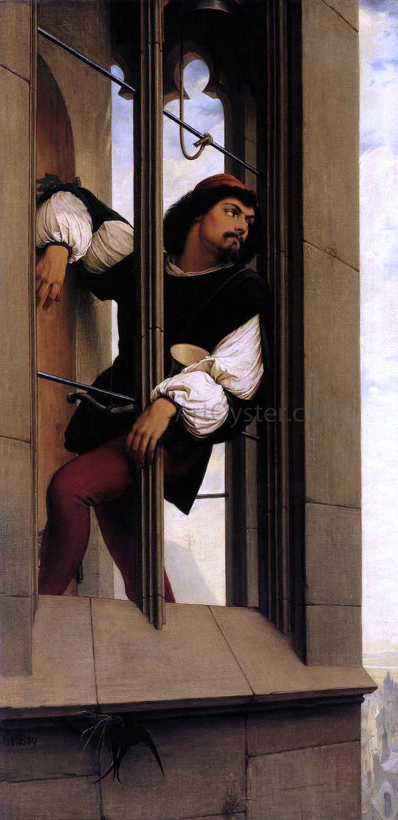  Edward Jakob Von Steinle The Tower Watchman - Art Print