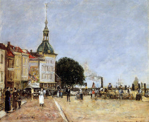  Eugene-Louis Boudin The Town of Dordrecht - Art Print