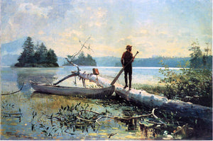  Winslow Homer The Trapper, Adirondacks - Art Print