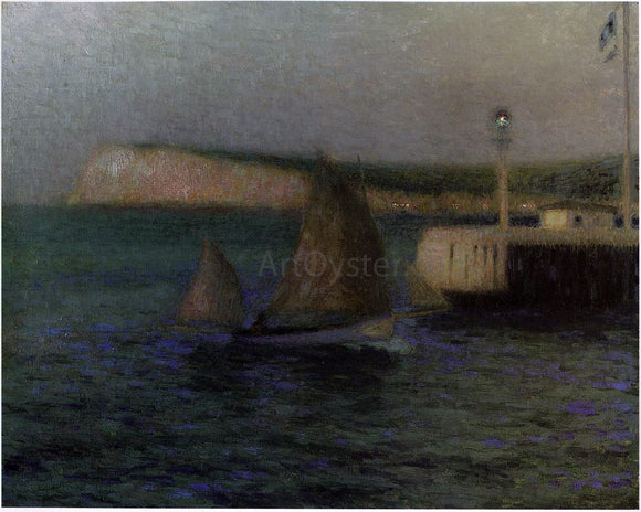  Henri Le Sidaner The Treport Jetty - Art Print