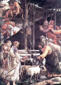  Sandro Botticelli The Trials and Calling of Moses (detail 2) (Cappella Sistina, Vatican) - Art Print