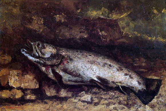  Gustave Courbet The Trout - Art Print