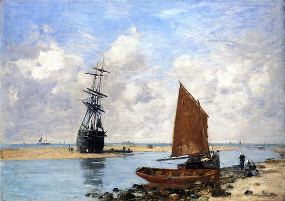  Eugene-Louis Boudin The Trouville Chanel, Low Tide - Art Print