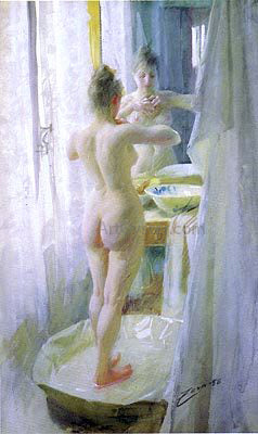  Anders Zorn A Tub - Art Print