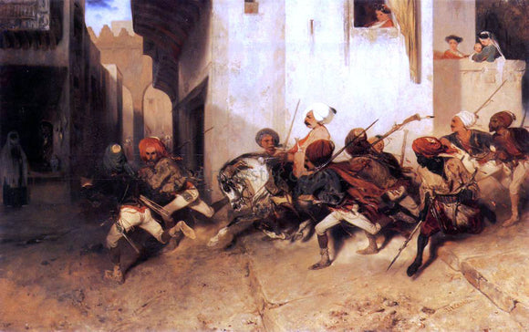  Alexandre Gabriel Decamps The Turkish Patrol - Art Print