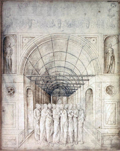  Jacopo Bellini The Twelve Apostles in a Barrel Vaulted Passage - Art Print