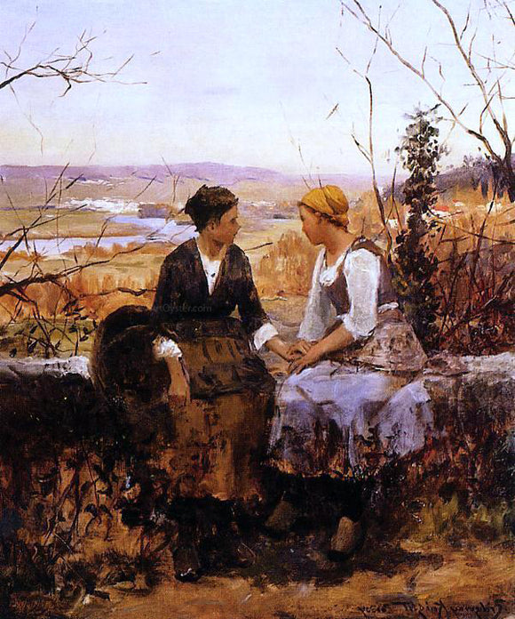  Daniel Ridgway Knight The Two Friends - Art Print