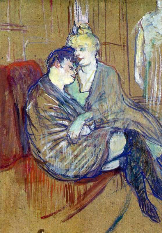  Henri De Toulouse-Lautrec The Two Girlfriends - Art Print