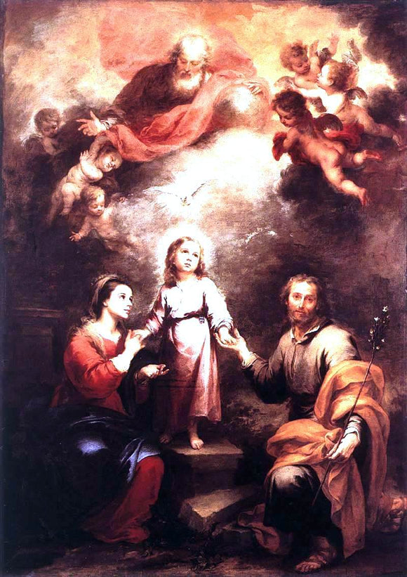  Bartolome Esteban Murillo The Two Trinities - Art Print