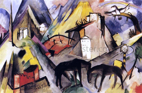  Franz Marc The Unfortunte Land of Tyrol - Art Print