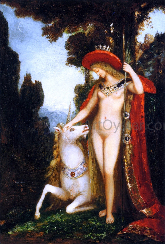  Gustave Moreau The  Unicorne - Art Print