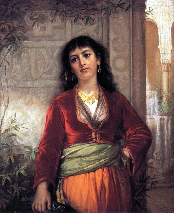  John William Waterhouse The Unwelcome Companion - A Street Scene in Cairo - Art Print