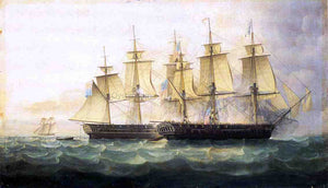  James E Buttersworth The U.S.S. Chesapeake and the H.M.S. Shannon - Art Print