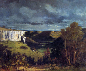  Gustave Courbet The Valley of the Loue in Stormy Weather - Art Print