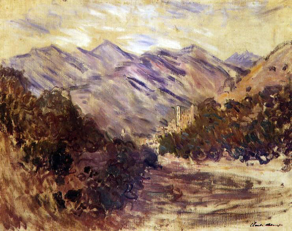  Claude Oscar Monet The Valley of the Nervia with Dolceacqua - Art Print