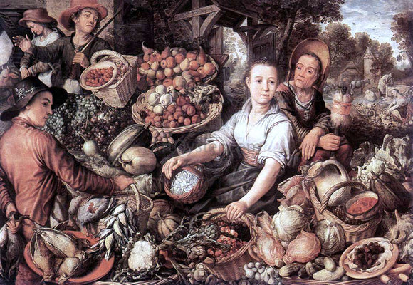  Joachim Beuckelaer The Vegetable Market - Art Print