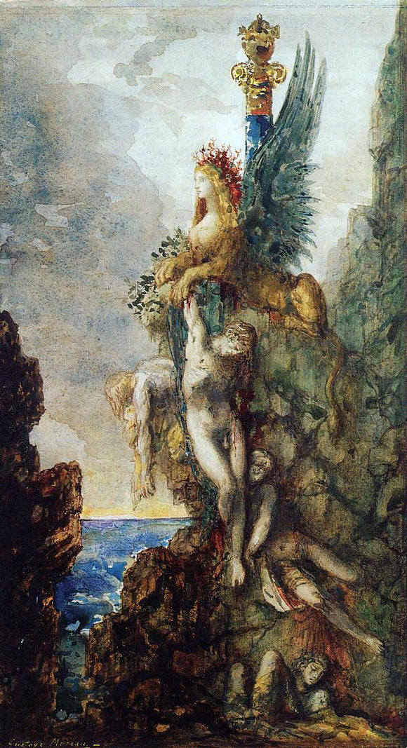  Gustave Moreau The Victorious Sphinx - Art Print