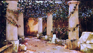  Charles Caryl Coleman At the Villa Castello, Capri - Art Print