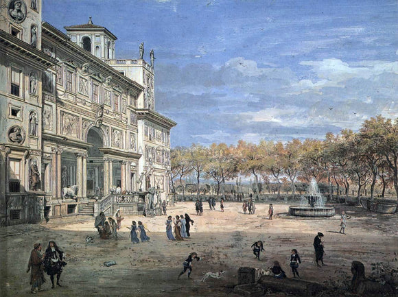  Caspar Andriaans Van Wittel The Villa Medici and Garden in Rome - Art Print