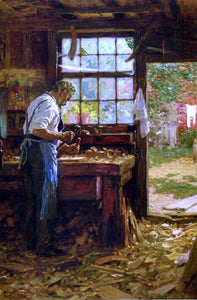  Edward Potthast A Village Carpenter - Art Print