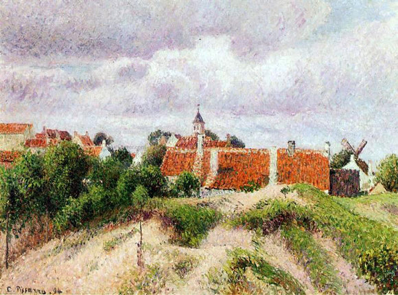  Camille Pissarro The Village of Knocke, Belgium - Art Print