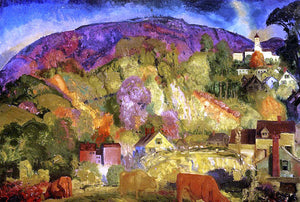  George Wesley Bellows A Village on the Hill - Art Print