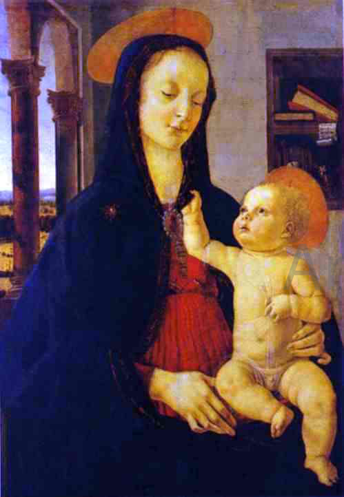  Domenico Ghirlandaio The Virgin and Child - Art Print