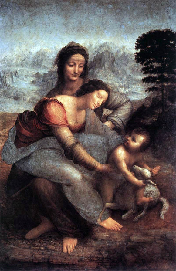  Leonardo Da Vinci The Virgin and Child with St Anne - Art Print