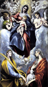  El Greco The Virgin and Child with St Martina and St Agnes - Art Print