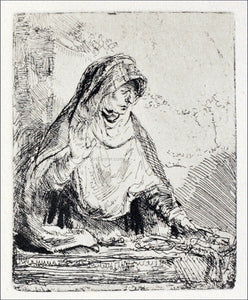  Rembrandt Van Rijn The Virgin and the Holy Child in the Clouds - Art Print