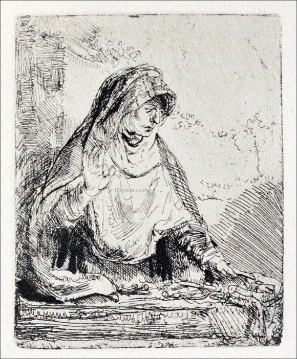  Rembrandt Van Rijn The Virgin and the Holy Child in the Clouds - Art Print