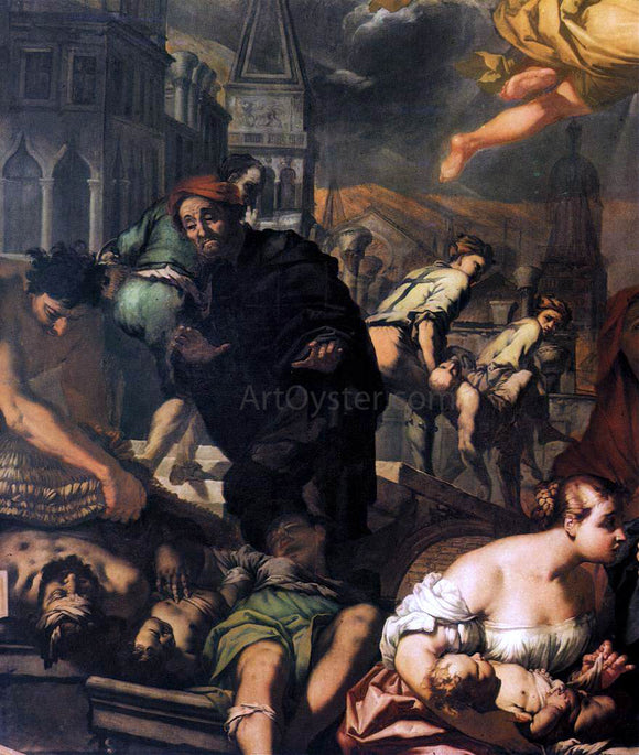  Antonio Zanchi The Virgin Appears to the Plague Victims (detail) - Art Print