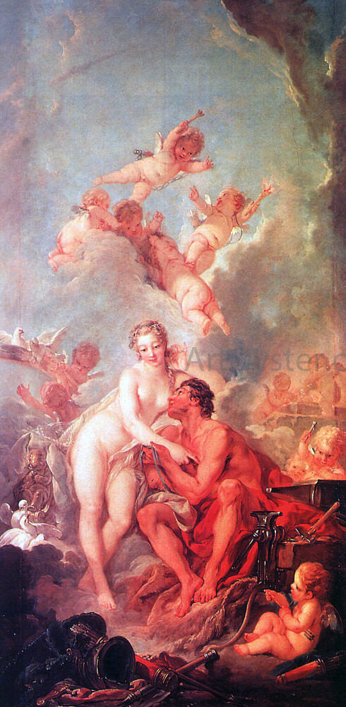  Francois Boucher The Visit of Venus to Vulcan - Art Print