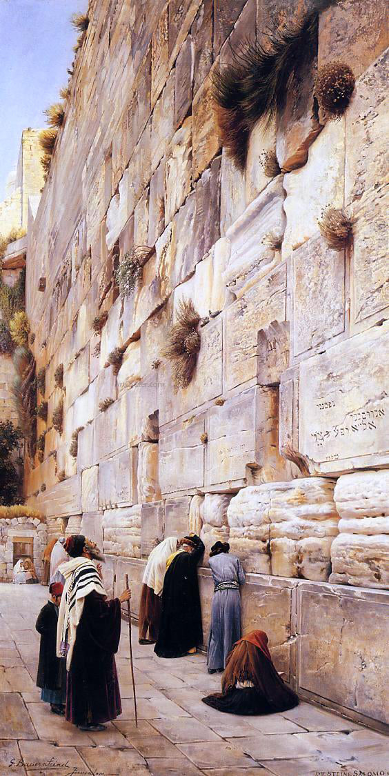  Gustav Bauernfeind The Wailing Wall, Jerusalem - Art Print