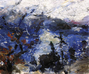  Lovis Corinth The Walchensee, Mountains Wreathed in Cloud - Art Print