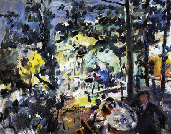  Lovis Corinth The Walchensee, On the Terrace - Art Print