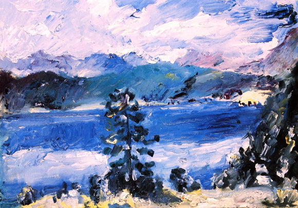  Lovis Corinth The Walchensee with a Larch Tree - Art Print